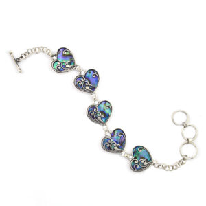 Gelang Perak Kerang Love Abalone B314 - Gambar 1