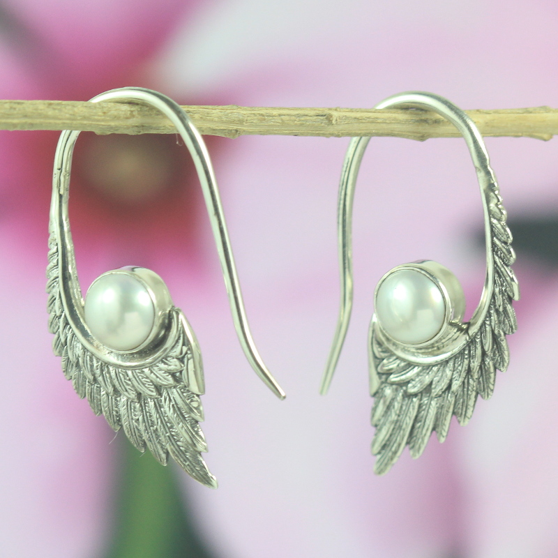 Anting Perak Sayap Mutiara E1107 - Gambar 2