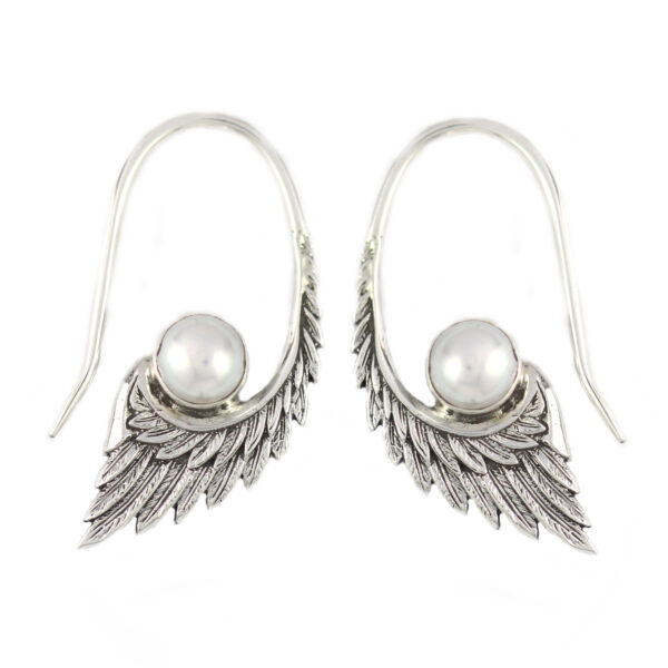 Anting Perak Sayap Mutiara E1107