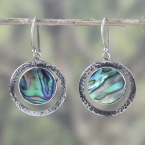 Anting Perak Abalone Hammer E1240 - Gambar 2