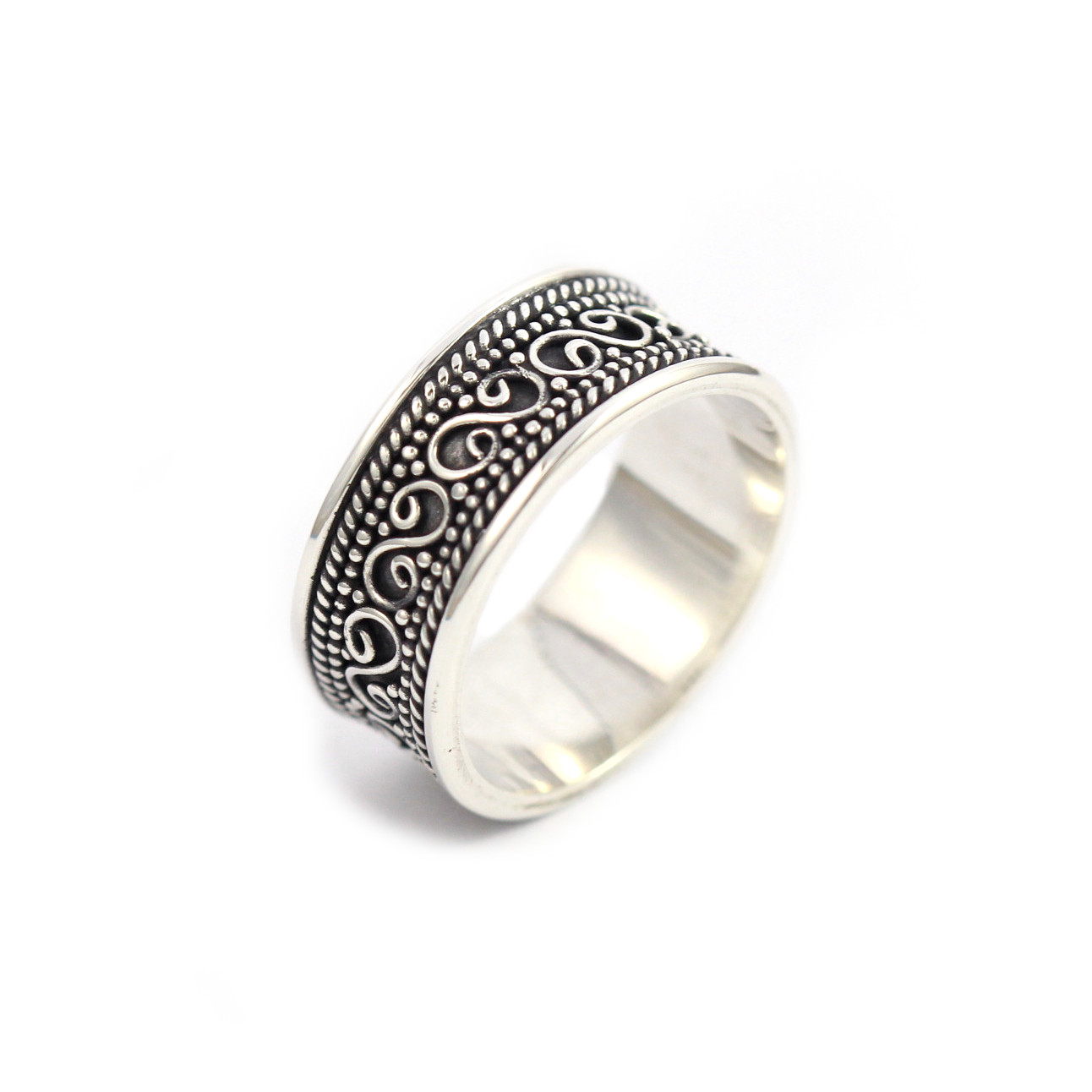 Cincin Perak Bun Spiral R110 - Gambar 1