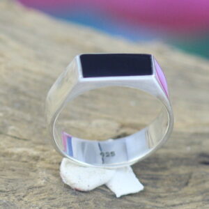 Cincin Perak Plain Resin R238 - Gambar 2