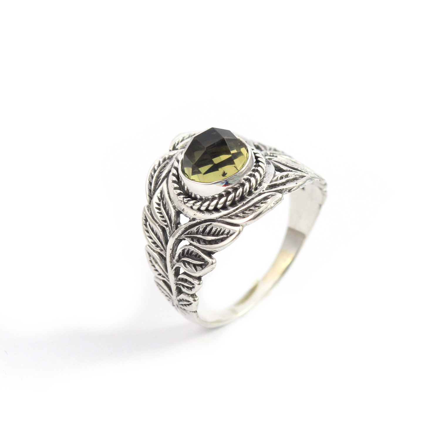 Cincin Perak Daun Permata R300 - Gambar 4