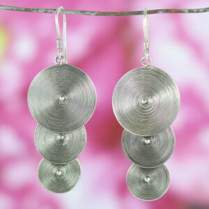 Anting Perak Kawat Rentet E507 - Gambar 2