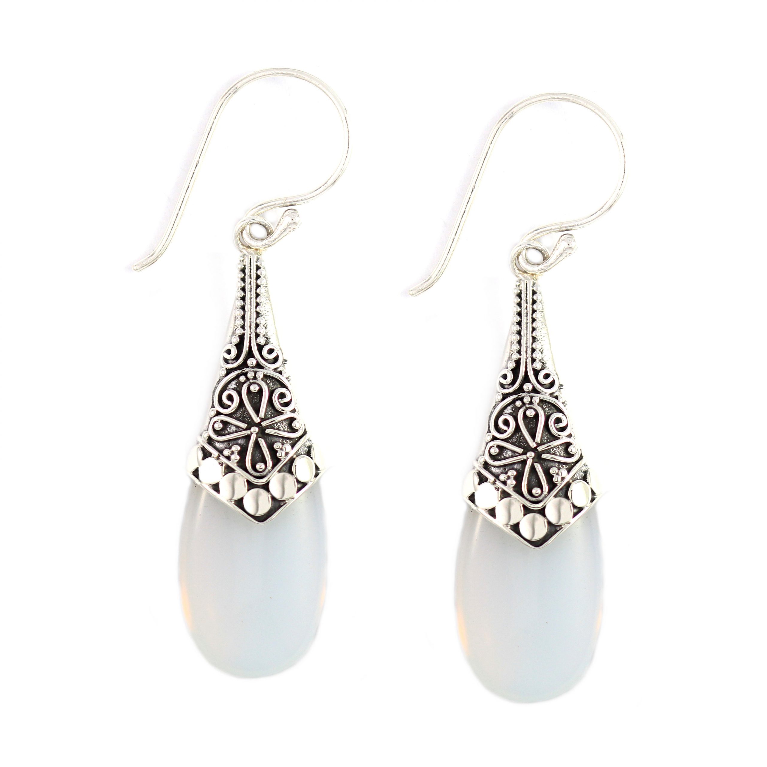 Anting Perak Moonstone One E913 - Gambar 1