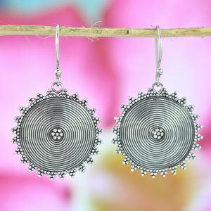 Anting Perak Kawat Jawan Bulat E1049 - Gambar 2