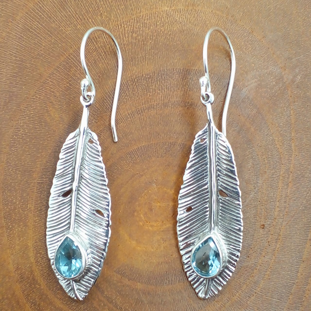 Anting Perak Daun Permata E847 - Gambar 4