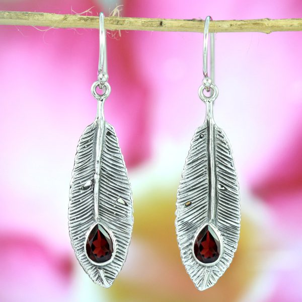 Anting Perak Daun Permata E847