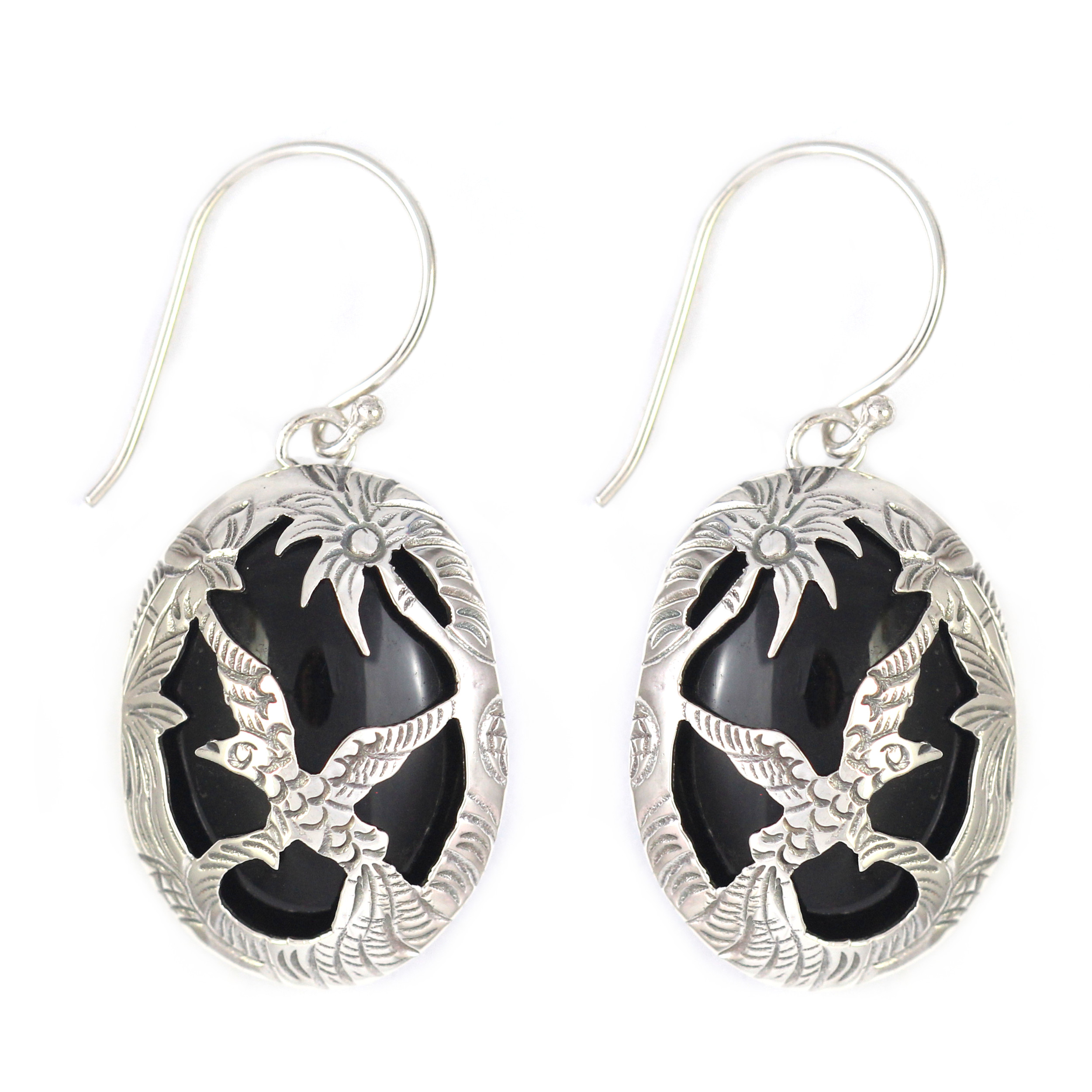 Anting Perak Tatah Rajawali E1253 - Gambar 1