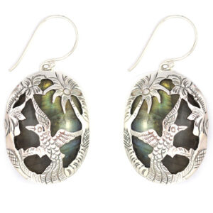 Anting Perak Tatah Rajawali E1255 - Gambar 1