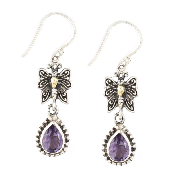 Anting Perak Kupu-kupu Permata E1276