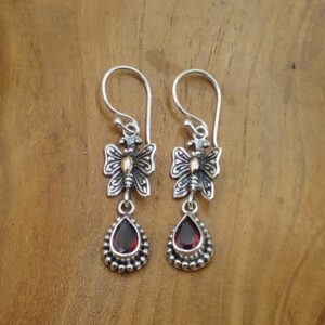 Anting Perak Kupu-kupu Permata E1276 - Gambar 4