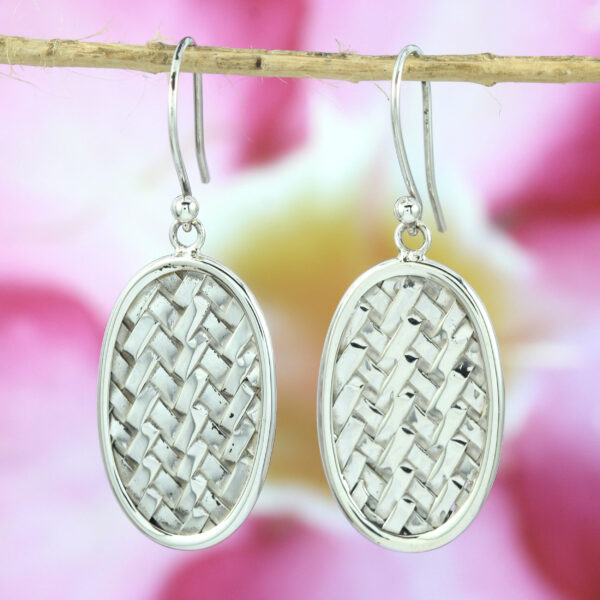 Anting Perak Tikar Oval E958