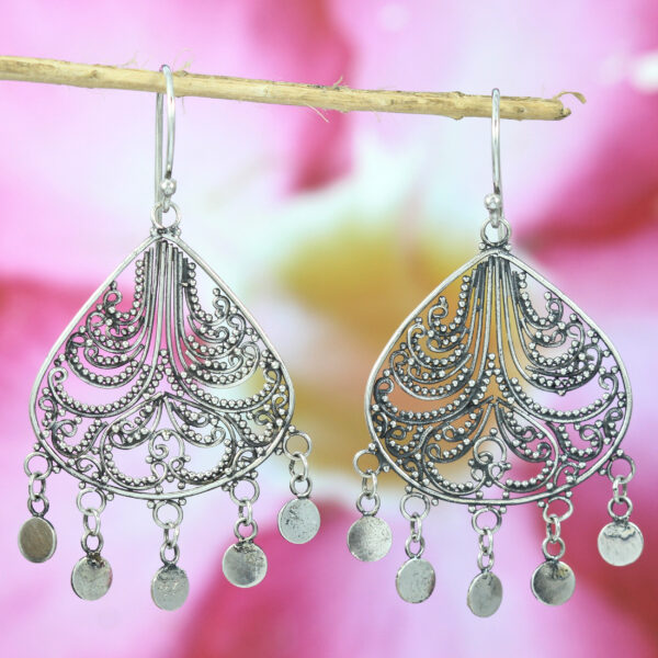 Anting Perak Kerawang Tetes Gonjer E044