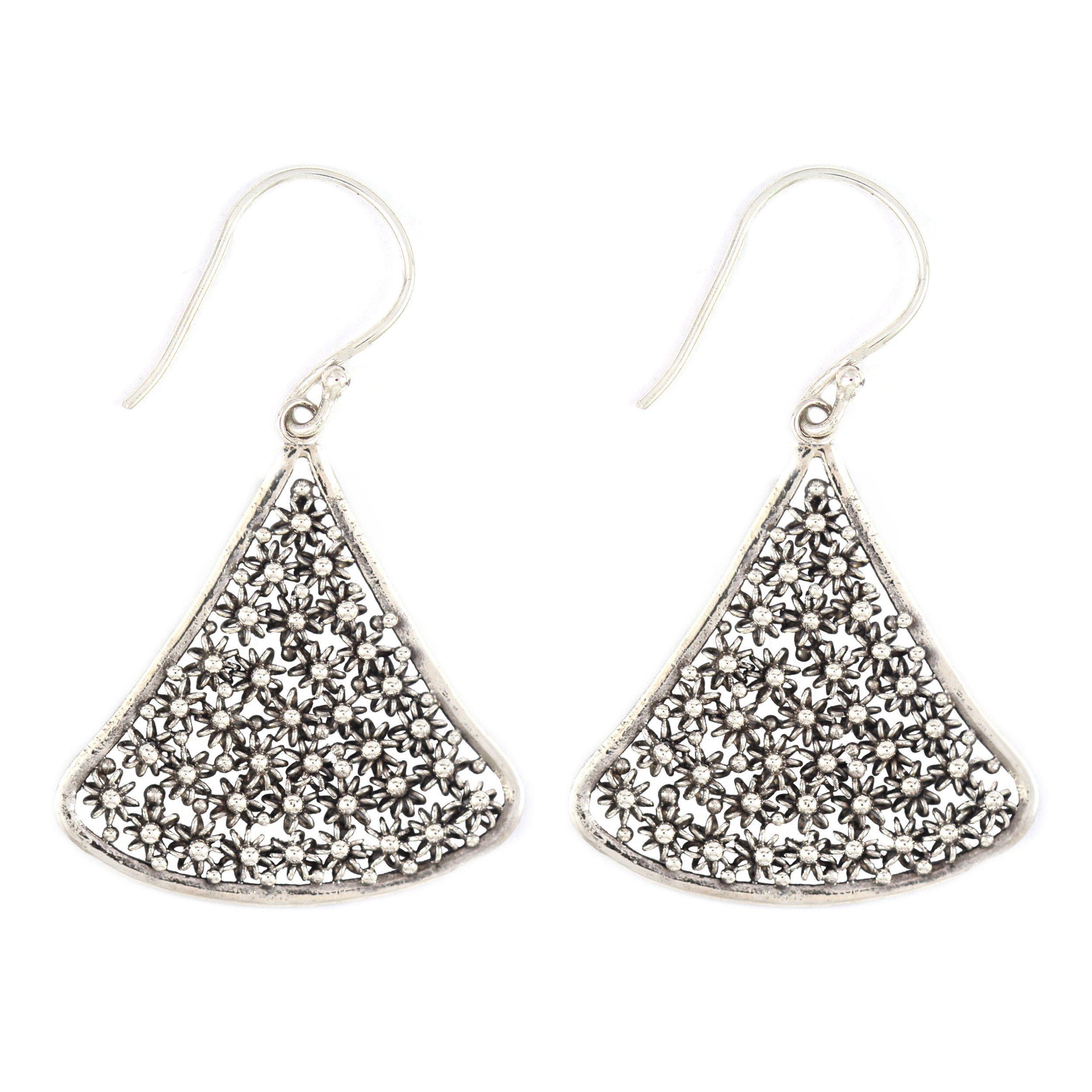 Anting Perak Bun Paye Segitiga E901 - Gambar 1