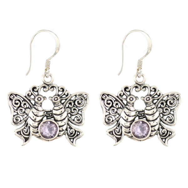 Anting Perak Kupu-Kupu Permata E383