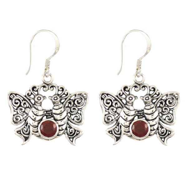 Anting Perak Kupu-Kupu Permata E383