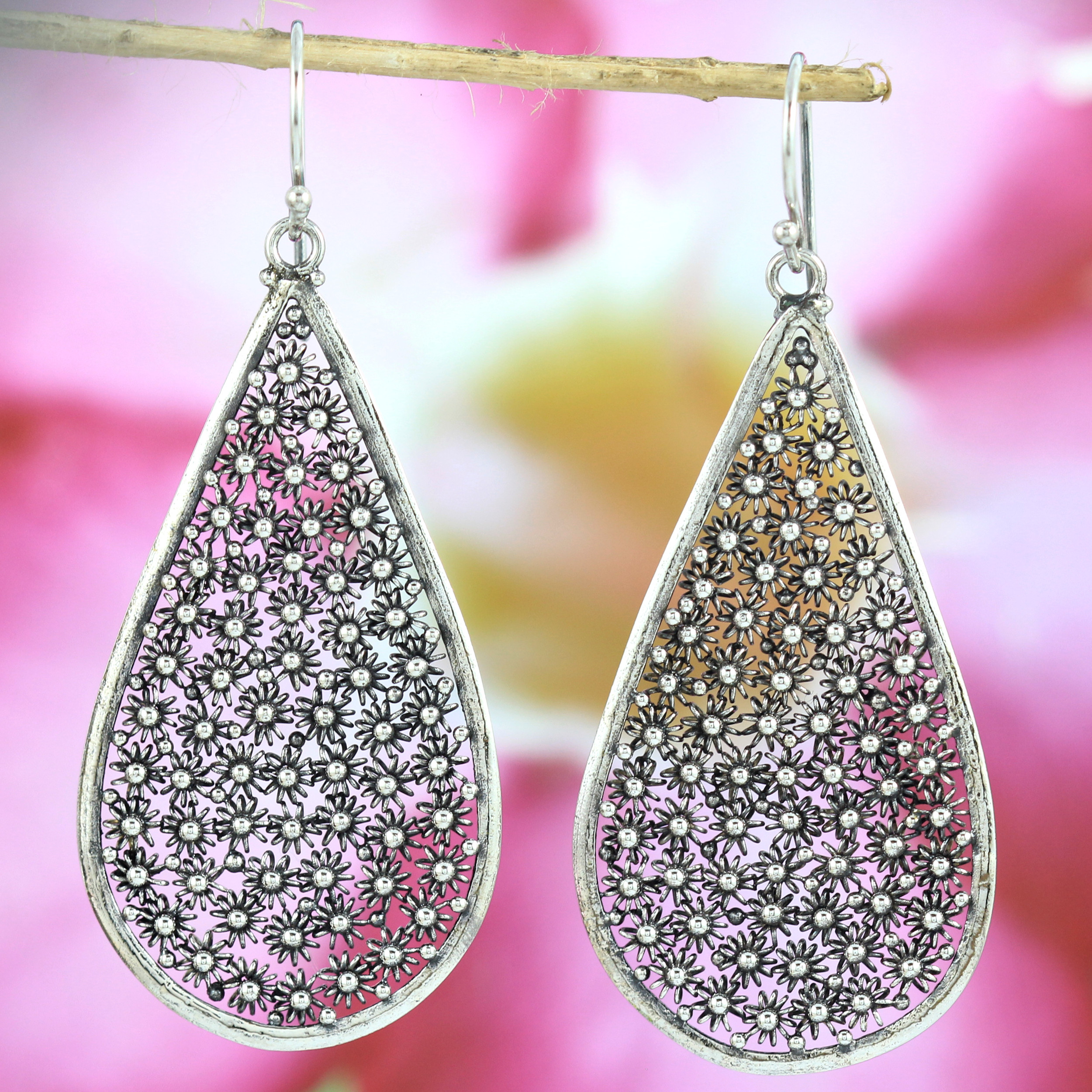 Anting Perak Bun Paye Tetes Besar E879 - Gambar 2