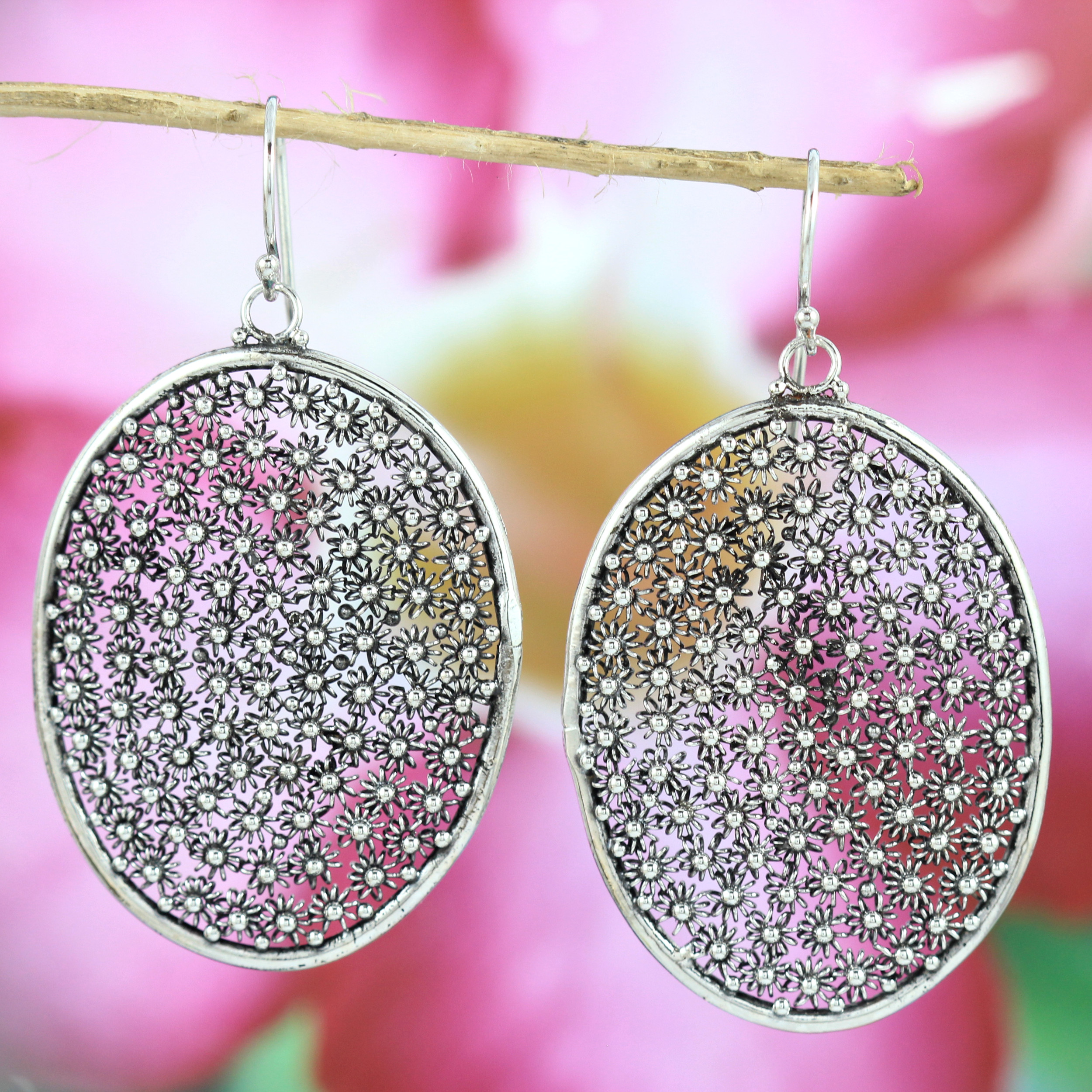 Anting Perak Bun Paye Oval E881 - Gambar 2