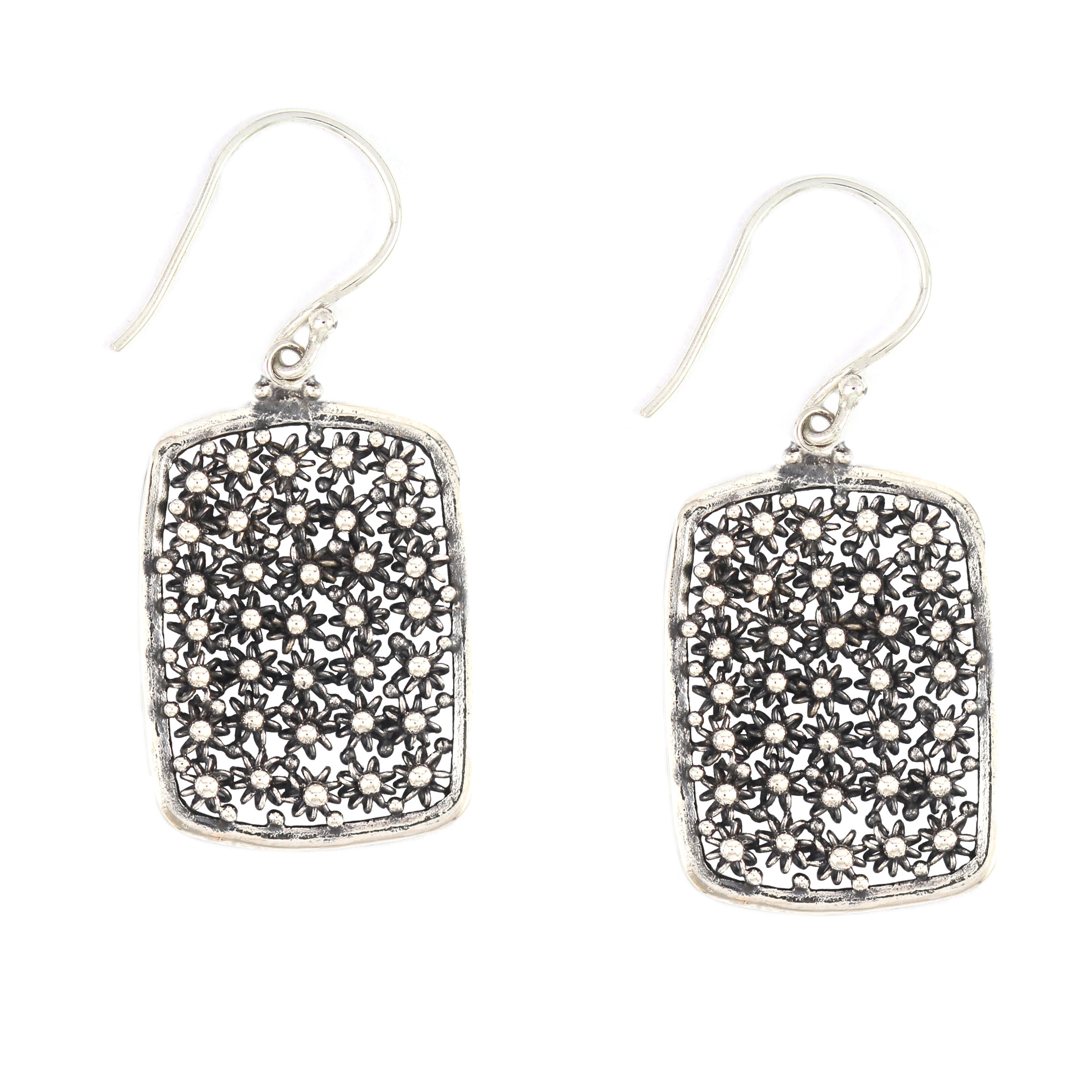 Anting Perak Bun Paye Kotak E954 - Gambar 1