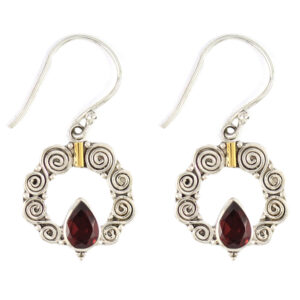 Anting Perak Spiral Permata E169 - Gambar 2