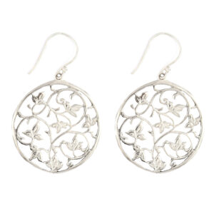 Anting Perak Sulur daun E747 - Gambar 1