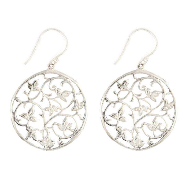 Anting Perak Sulur daun E747