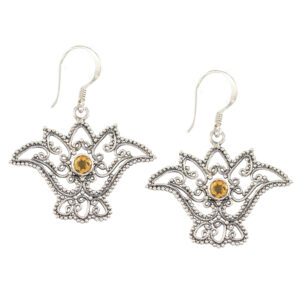 Anting Perak Bunga Bun Kerawang E975