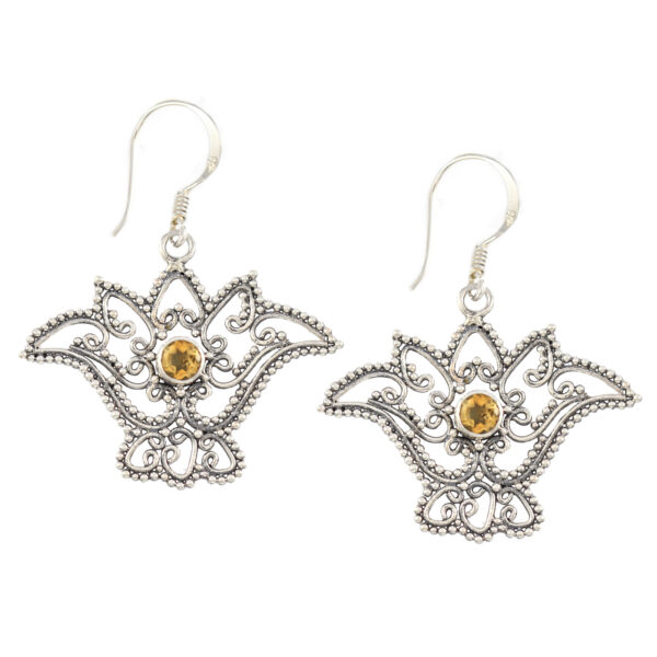 Anting Perak Bunga Bun Kerawang E975