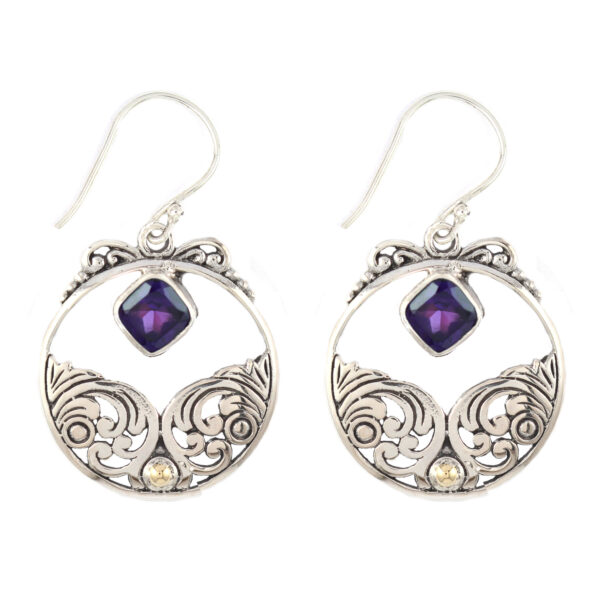 Anting Perak Bun Permata E1274