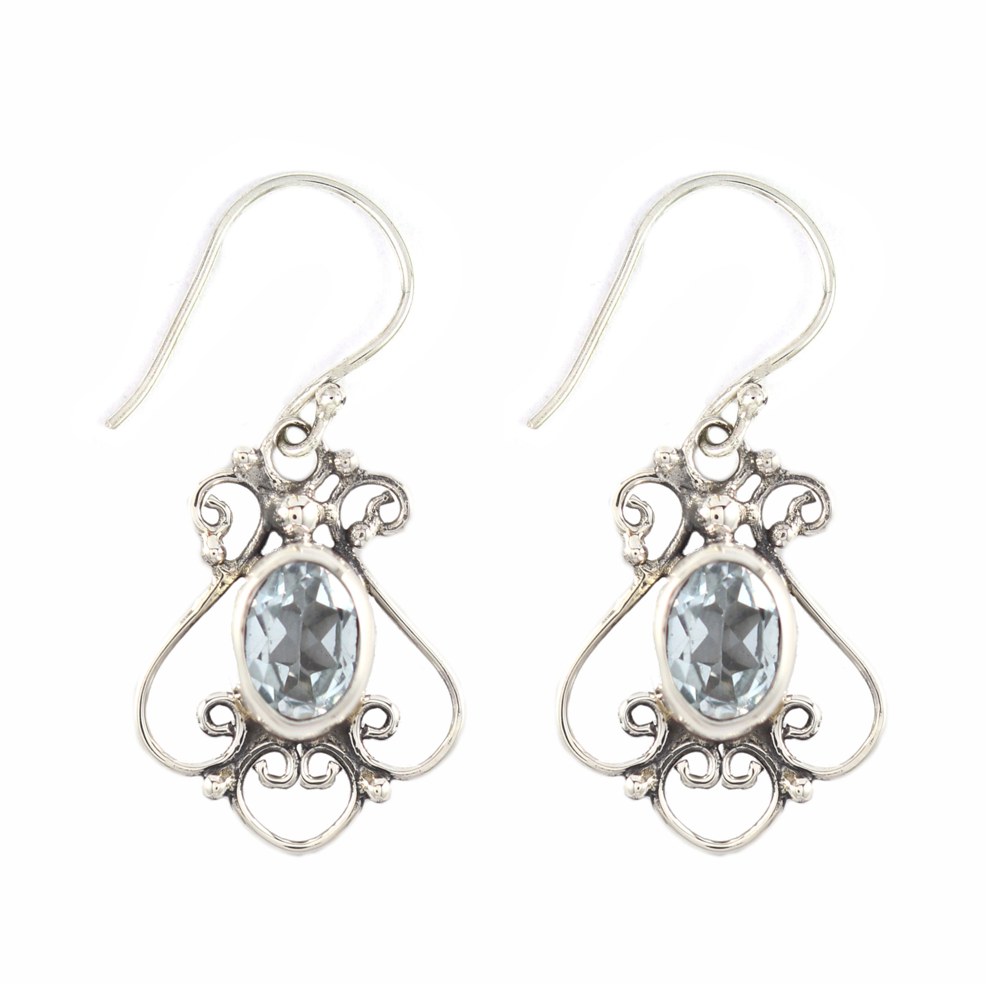 Anting Perak Bun Spiral Permata E483 - Gambar 2