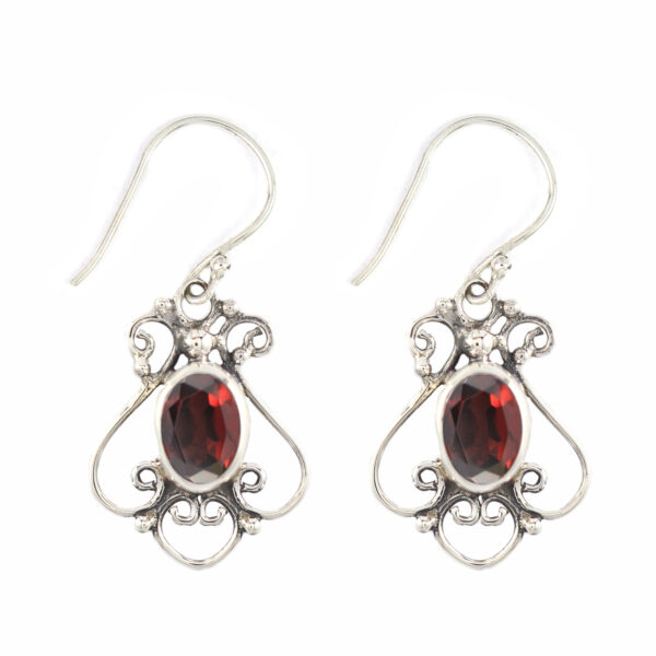 Anting Perak Bun Spiral Permata E483