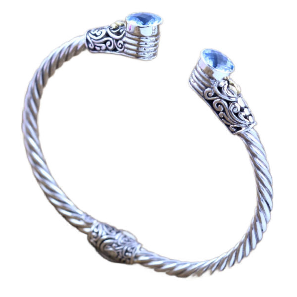 Gelang Perak Cabel Bun Permata B379