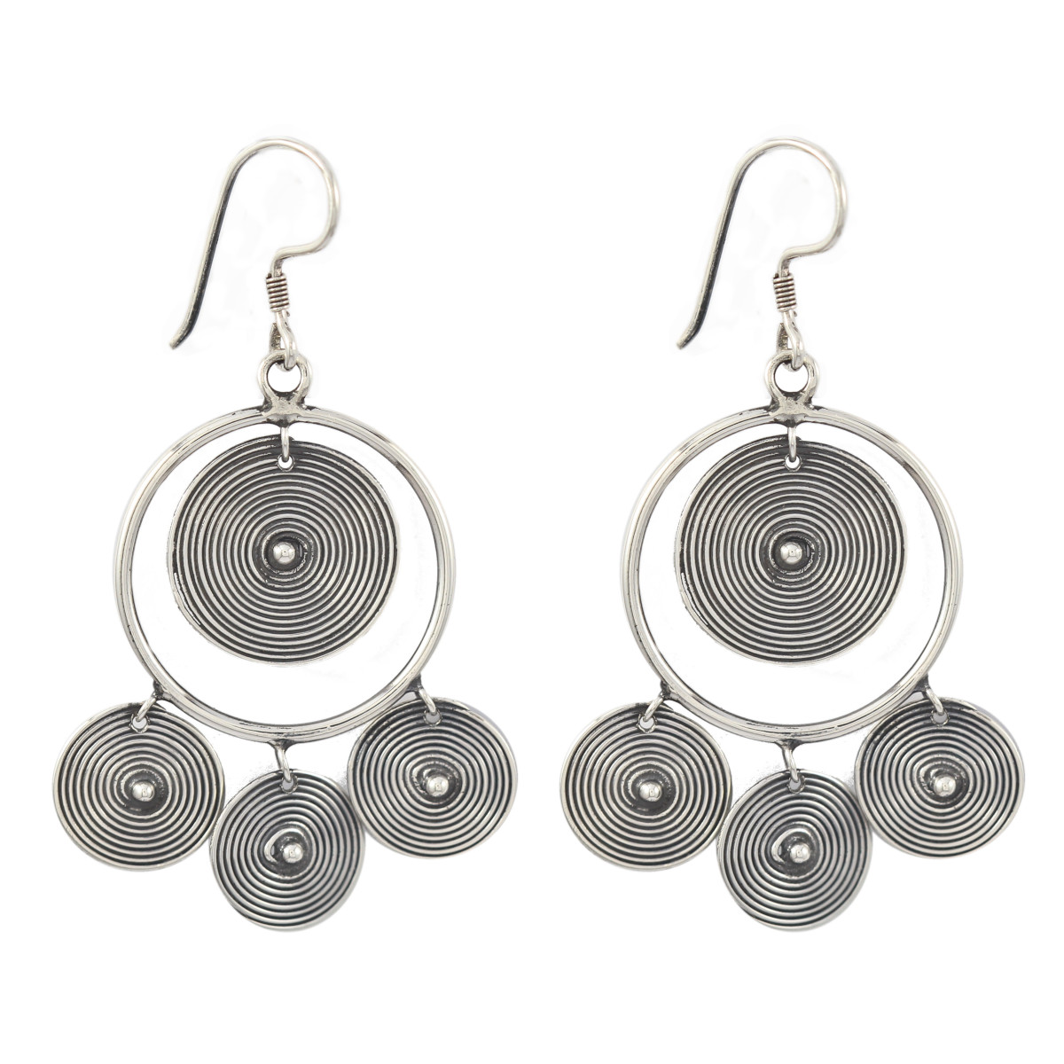 Anting Perak Kawat Gonjer E795 - Gambar 1