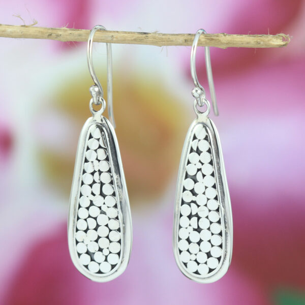 silver earring E449