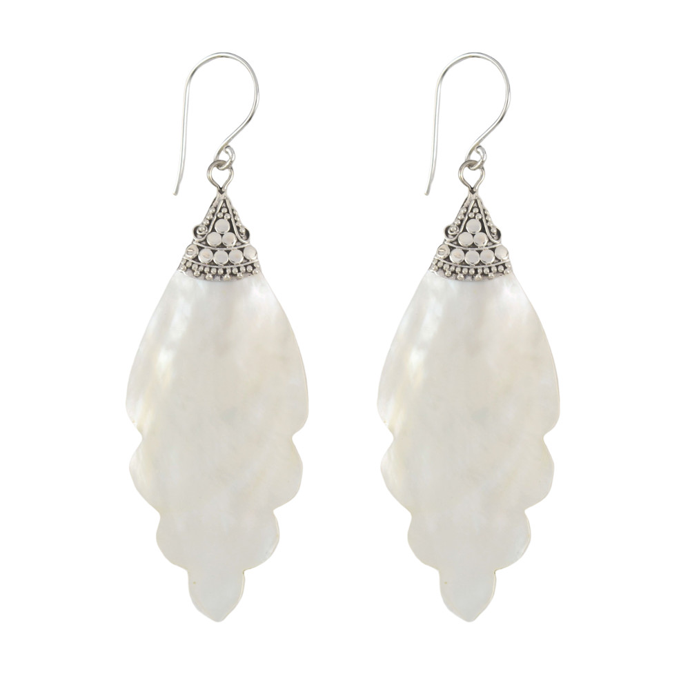 silver earring E1524MOP