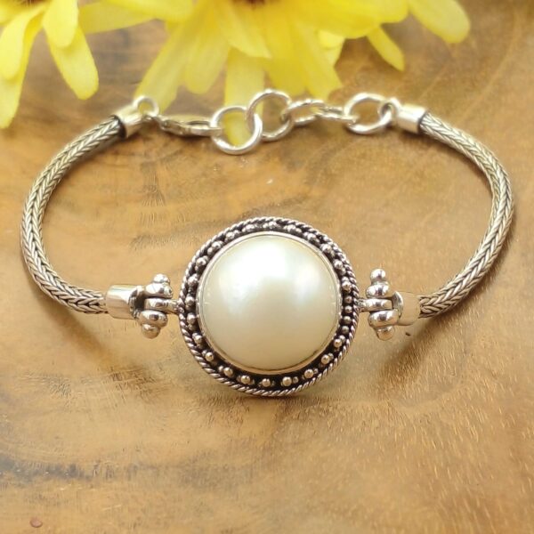 Gelang Rantai Perak Mutiara