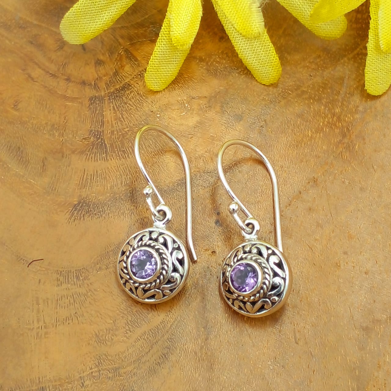 Anting Perak Bali Permata
