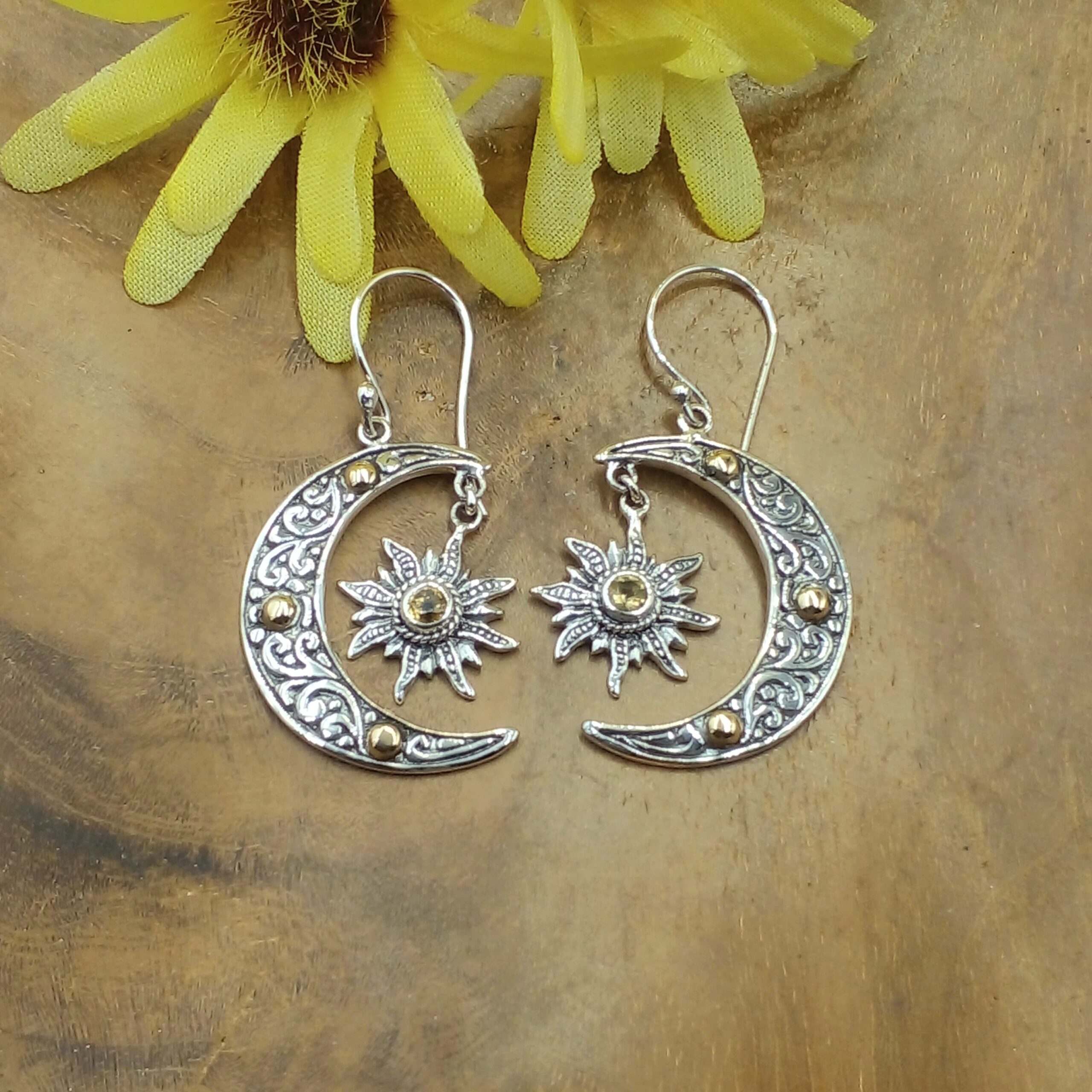 Anting Perak Bali Permata