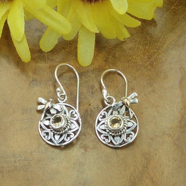 Anting Perak Bali Permata