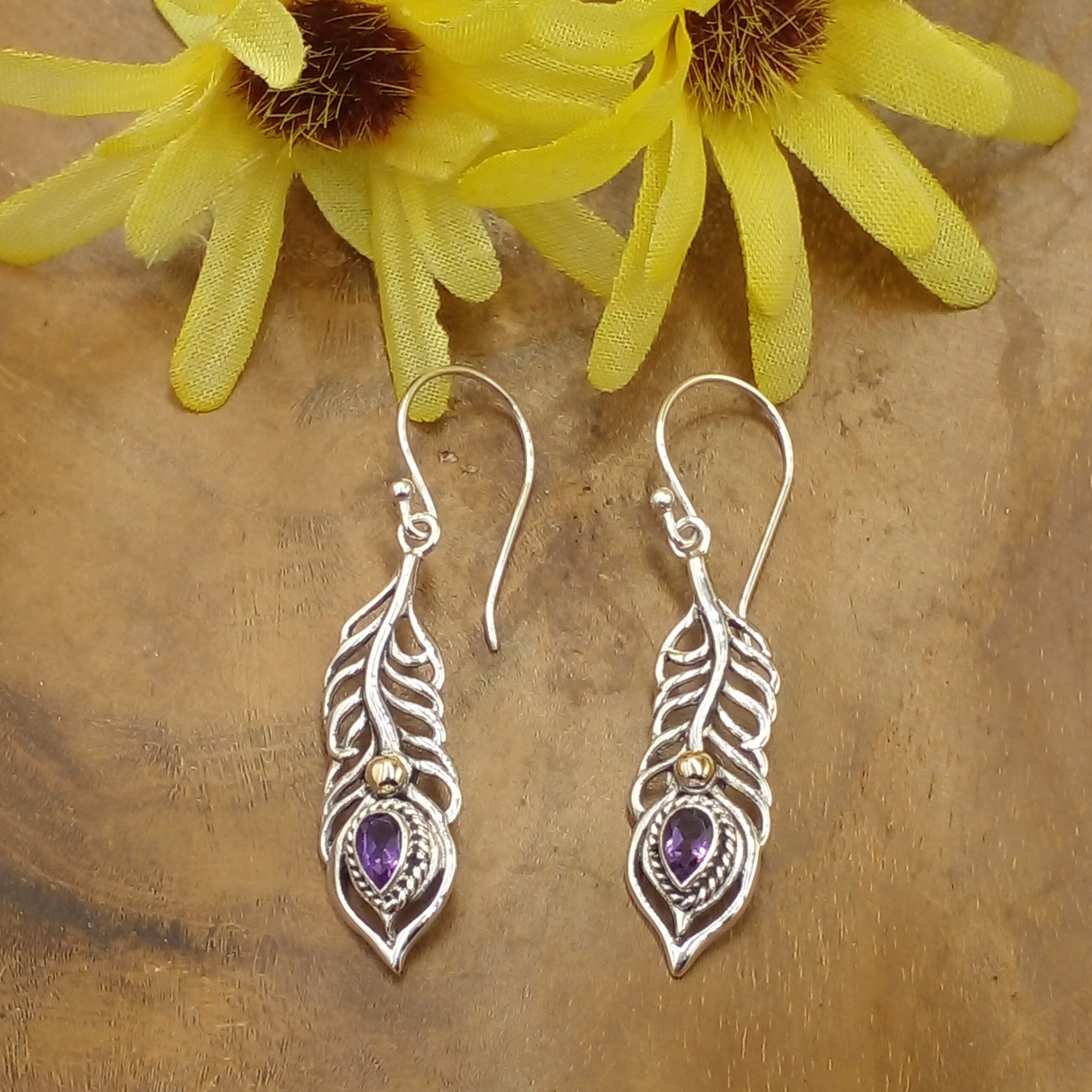 Anting Perak Bali Permata