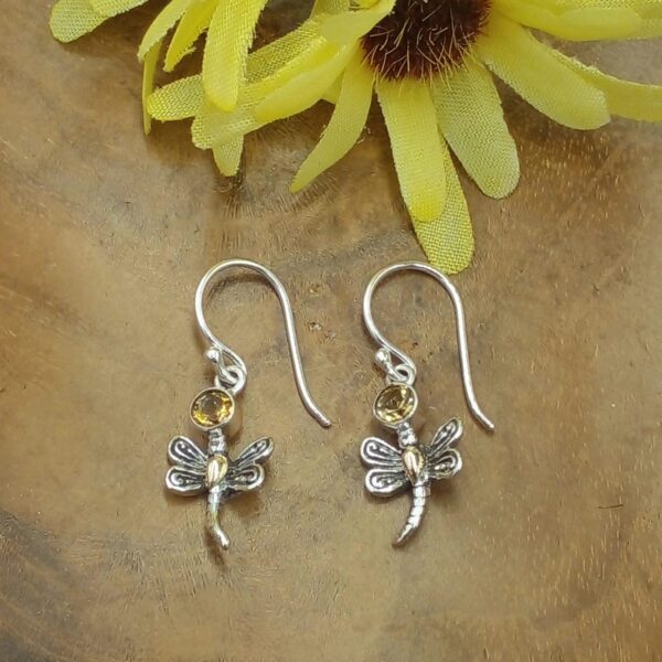 Anting Capung Perak Permata