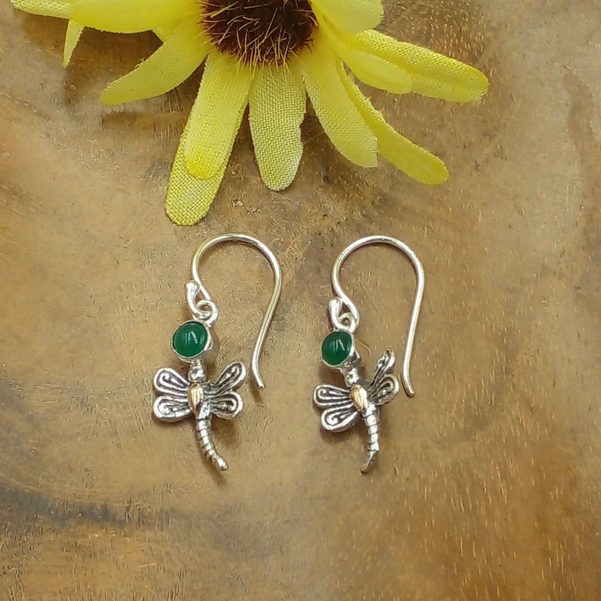Anting Capung Perak Permata