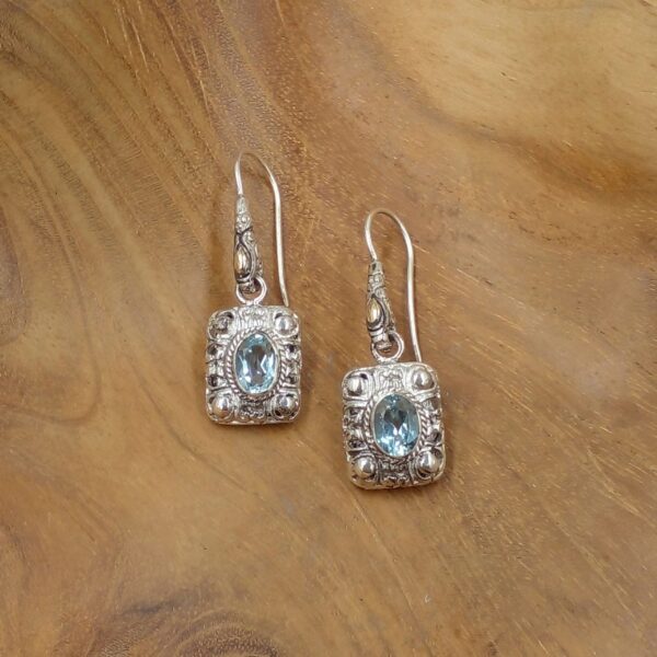 Anting Perak Bali Permata