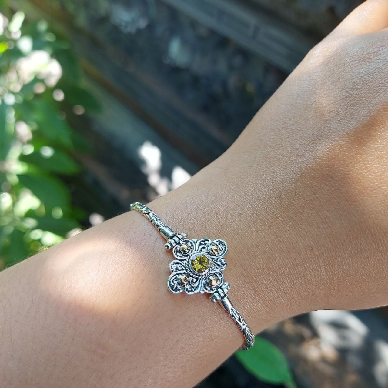Gelang Perak Wanita Elegan Bali B573 - Gambar 3