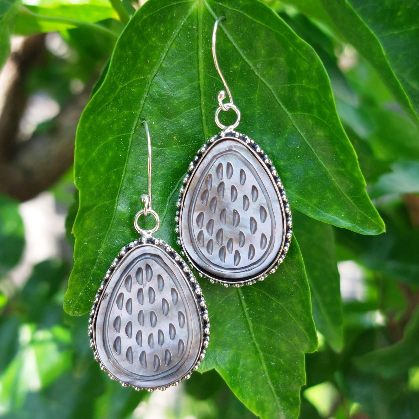 Anting Perak Kerang Tetes Unik E1607 - Gambar 6