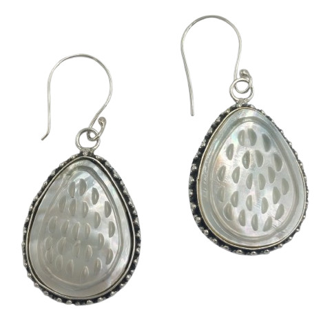 Anting Perak Kerang Tetes Unik E1607