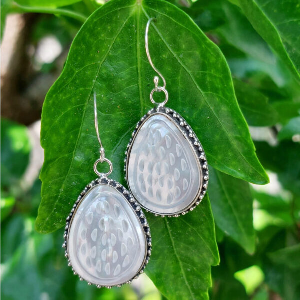 Anting Perak Kerang Tetes Unik E1607