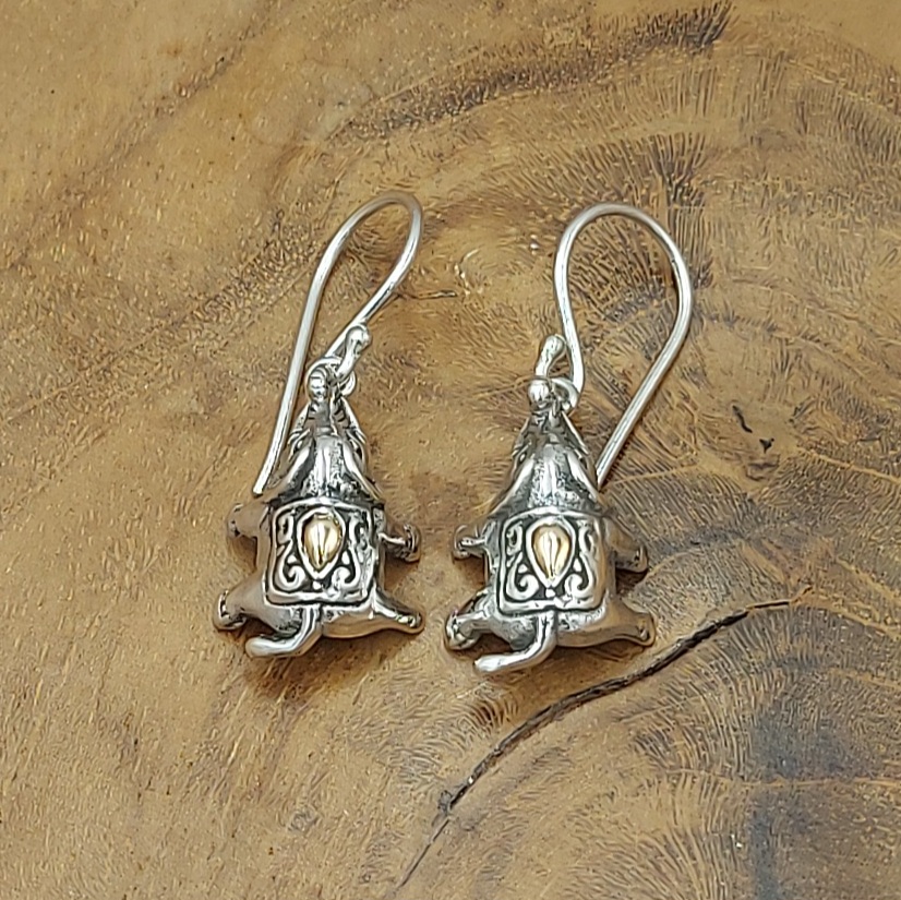 Anting Gajah Perak Asli Ukiran Bali E1617 - Gambar 3