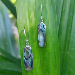 Anting Perak Kerang Oval Panjang E1865 - Gambar 4